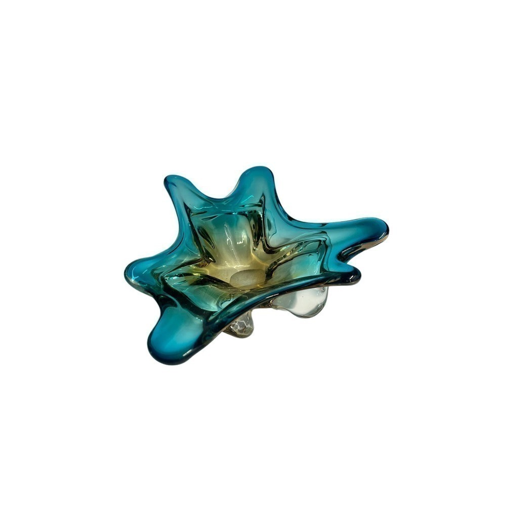 Mid 20th Century Modern Decorative Hand Made Freeform Abstract Murano art Bowl